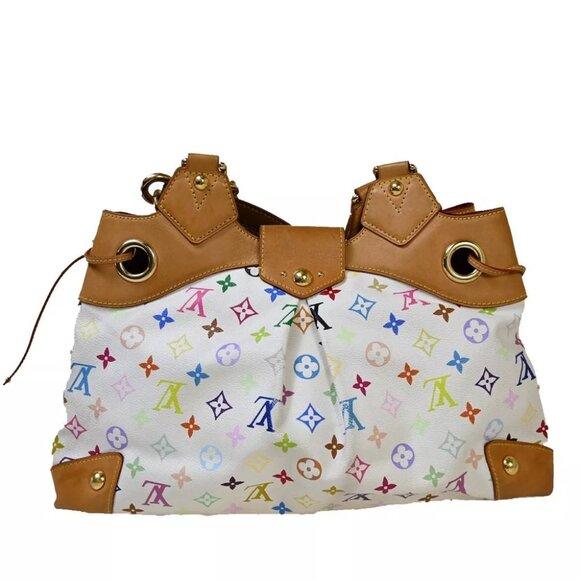 LOUIS VUITTON Ursula Chain Hand Bag Monogram Multi Leather White M40123 57EA904 - Picture 3 of 16